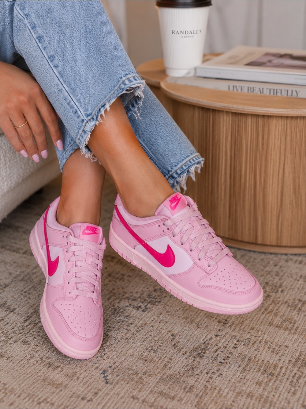 Nike Dunk Low GS Pink Foam Hyper Pink Sneakers Youth 4Y Womens 5.5 NIB